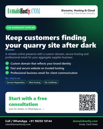 DomainHostly poster for Aggregate supplier: Keep customers finding your quarry site after dark