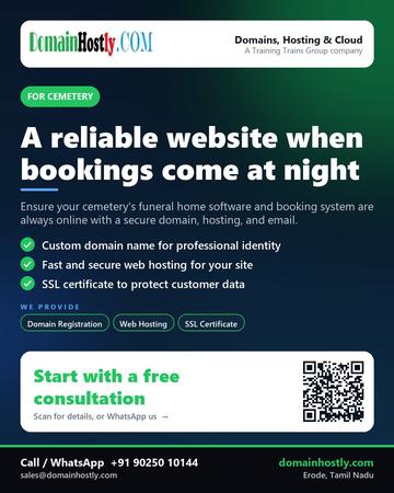 DomainHostly poster for Cemetery: A reliable website when bookings come at night