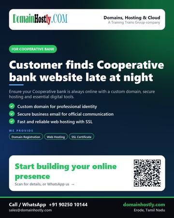 DomainHostly poster for Cooperative bank: Customer finds Cooperative bank website late at night