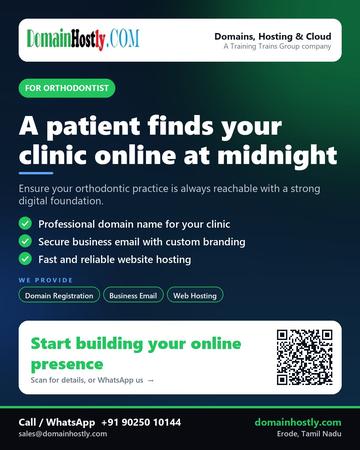 DomainHostly poster for Orthodontist: A patient finds your clinic online at midnight