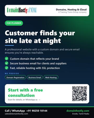 DomainHostly poster for Plumber: Customer finds your site late at night