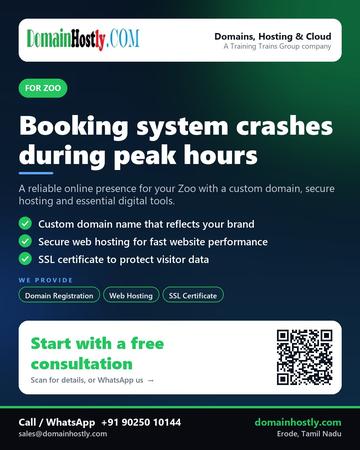 DomainHostly poster for Zoo: Booking system crashes during peak hours