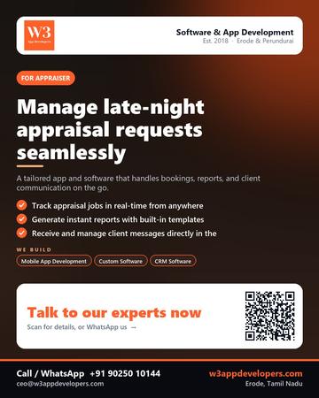 W3AppDevelopers poster for Appraiser: Manage late-night appraisal requests seamlessly