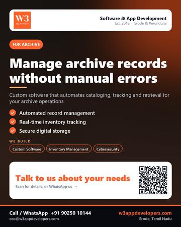 W3AppDevelopers poster for Archive: Manage archive records without manual errors