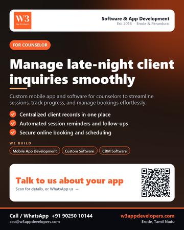 W3AppDevelopers poster for Counselor: Manage late-night client inquiries smoothly