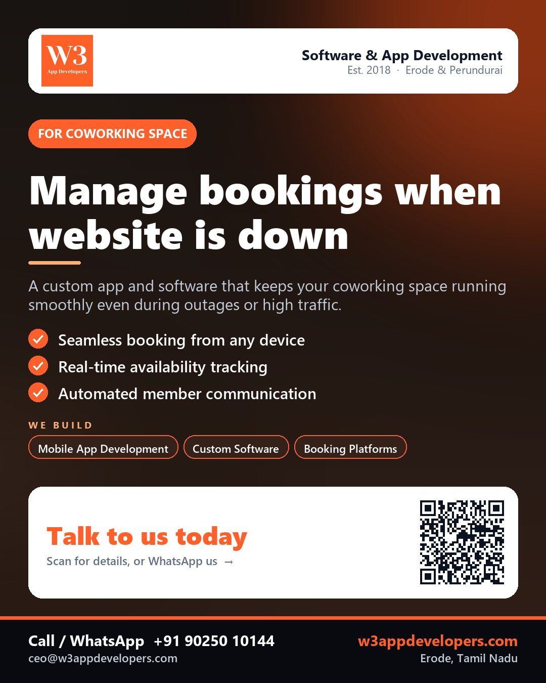 W3AppDevelopers - Custom app solutions for coworking spaces