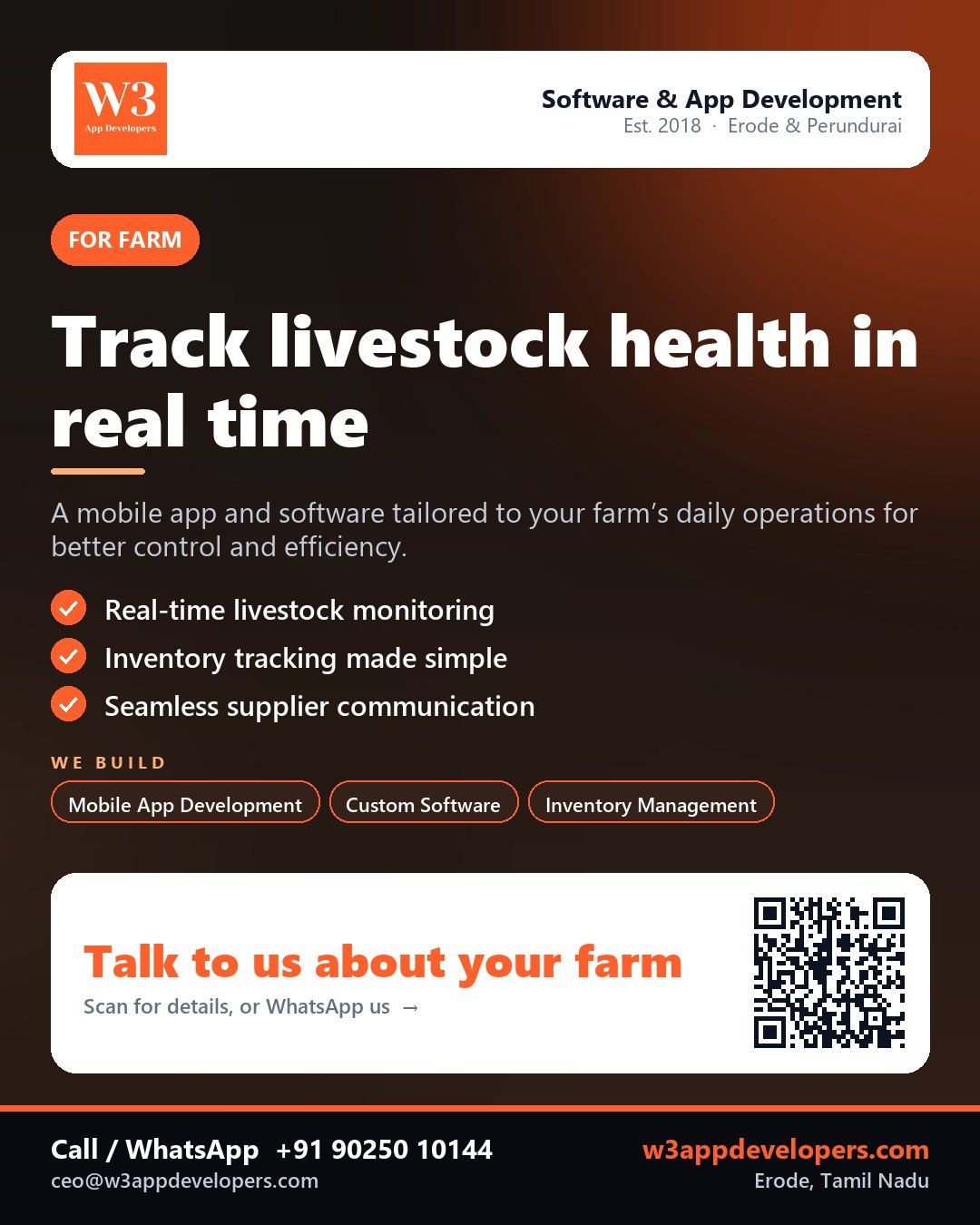 W3AppDevelopers - Farm management app and software solutions