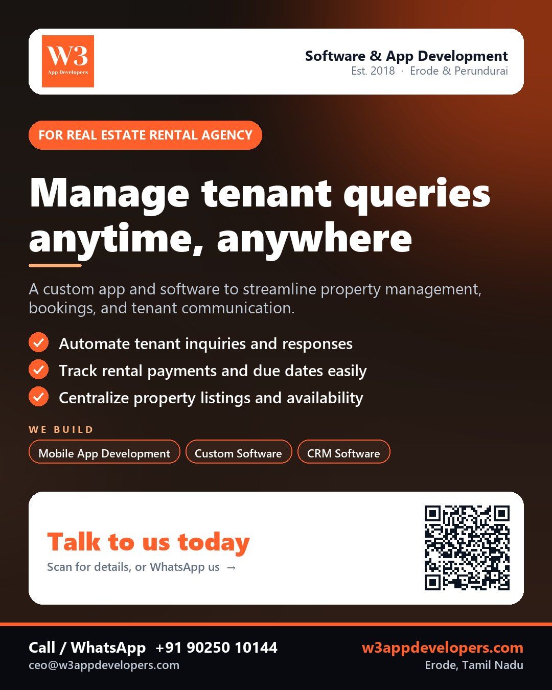 W3AppDevelopers helping real estate rental agencies manage properties with custom apps and business software.