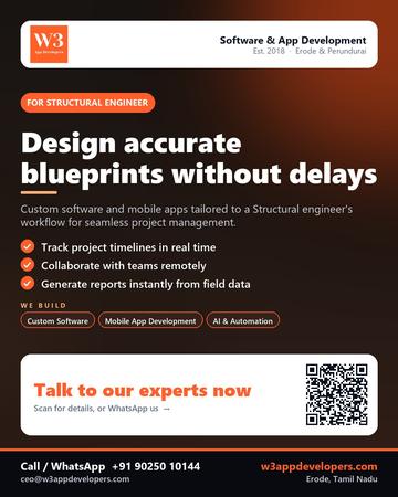 W3AppDevelopers poster for Structural engineer: Design accurate blueprints without delays