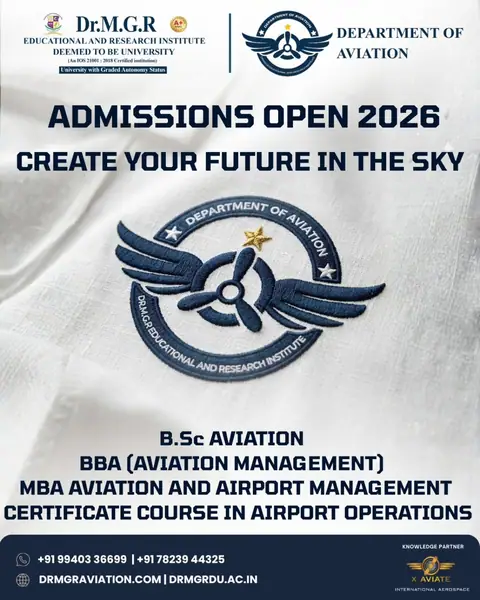 Courses Offered: B.Sc Aviation - Training Trains, Erode