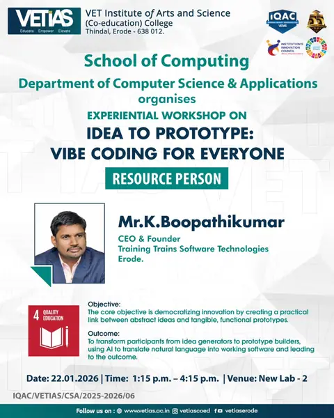Faculty Development Program – Resource Person Profile - Training Trains, Erode