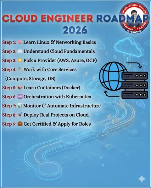 Follow this step-by-step Cloud Engineer Roadmap 2026 - Training Trains, Erode