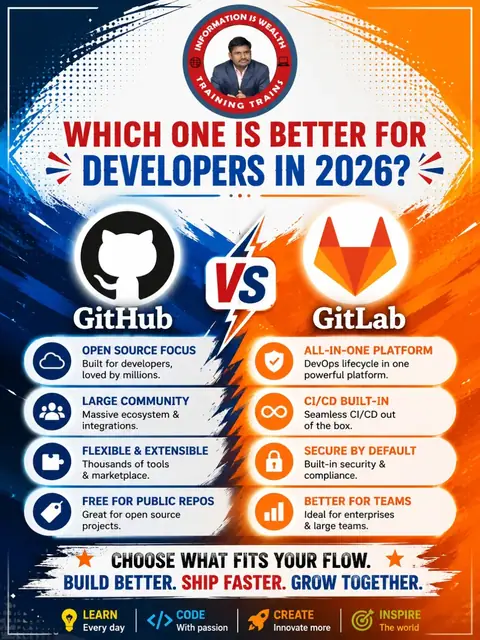 GitHub vs GitLab — Which One Will Power Your Developer - Training Trains, Erode