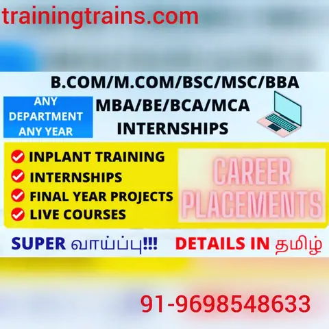 In-plant Training/Internship Training (24 July 2022) - Training Trains, Erode