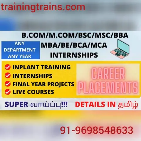 In-plant Training/Internship Training (8 January 2023) - Training Trains, Erode