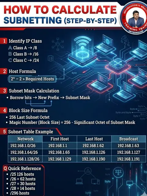Learn step-by-step subnetting — a must-know skill - Training Trains, Erode