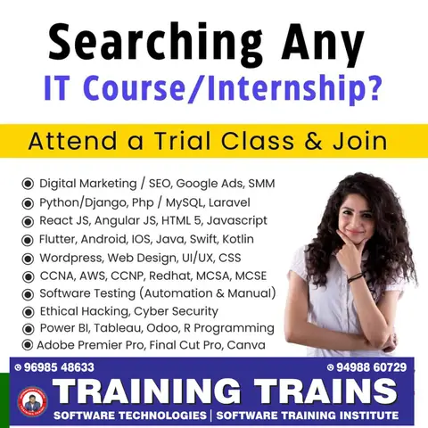 ONLINE-OFFLINE IN-PLANT/INTERNSHIP With Certificate - Training Trains, Erode