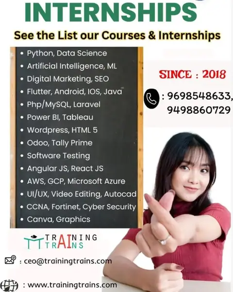 ONLINE /OFFLINE IN-PLANT/INTERNSHIP/IT JOB (9 March 2025) - Training Trains, Erode