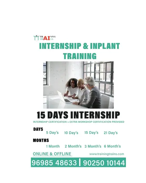 Thanks to Training Trains Internship Students - Training Trains, Erode
