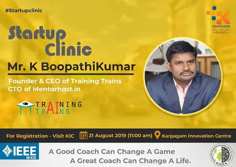 Today Guest of karpagam university - Training Trains, Erode