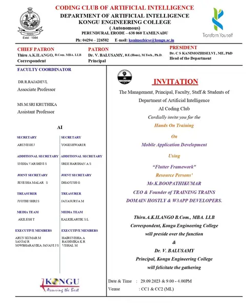 Training Trains, Erode - Instagram post, 29 September 2023